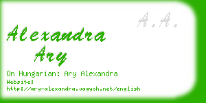 alexandra ary business card